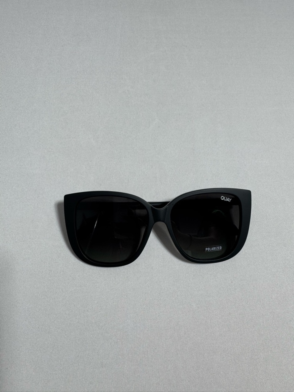 Quay Australia Black Polarized Cat-Eye Sunglasses